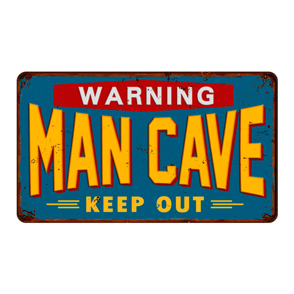 Adesivi Murali: Warning Man Cave