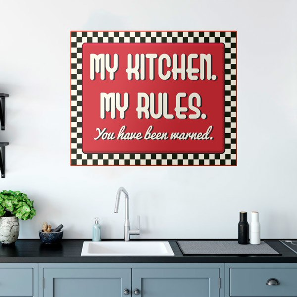 Adesivi Murali: My Kitchen my Rules 1