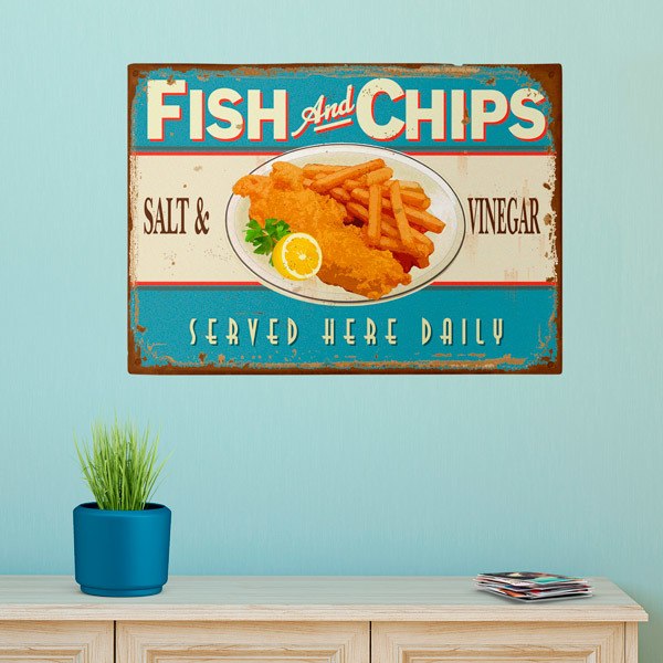 Adesivi Murali: Fish and Chips