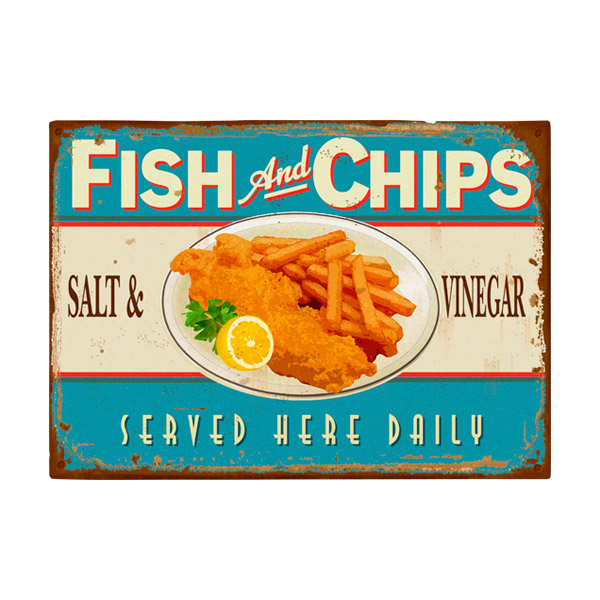 Adesivi Murali: Fish and Chips