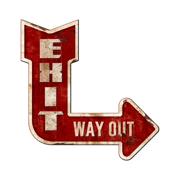 Adesivi Murali: Exit Way Out 0