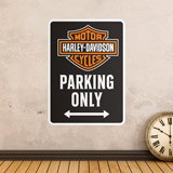 Adesivi Murali: Harley Davidson Parking Only 3