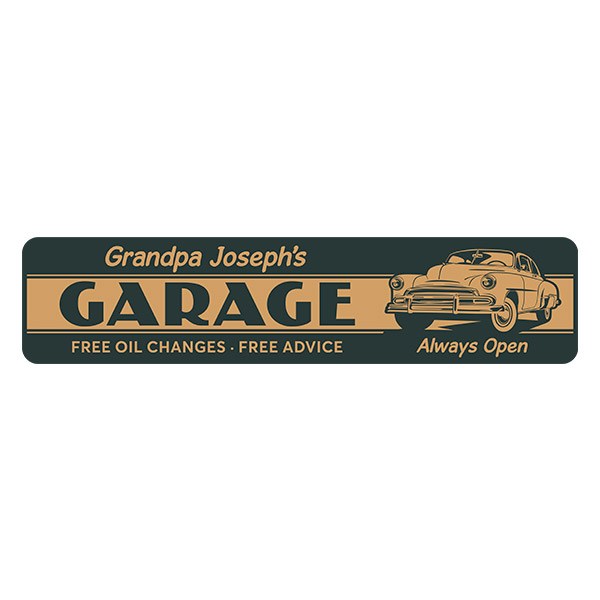 Adesivi Murali: Garage Always Open Personalizzato