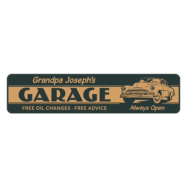 Adesivi Murali: Garage Always Open Personalizzato 0