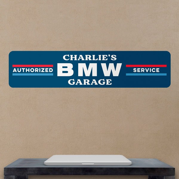 Adesivi Murali: BMW Garage Personalizzato