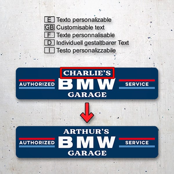 Adesivi Murali: BMW Garage Personalizzato