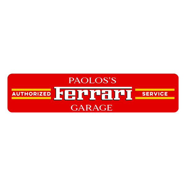 Adesivi Murali: Ferrari Garage Personalizzato