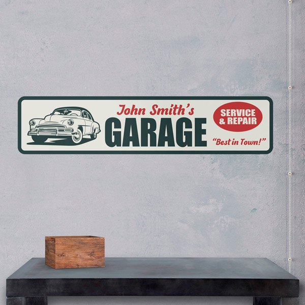 Adesivi Murali: Garage Service & Repair Personalizzato