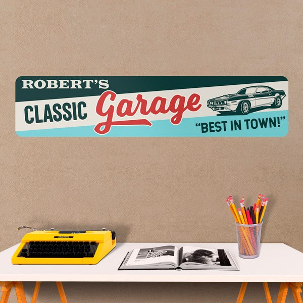 Adesivi Murali: Classic Garage Personalizzato
