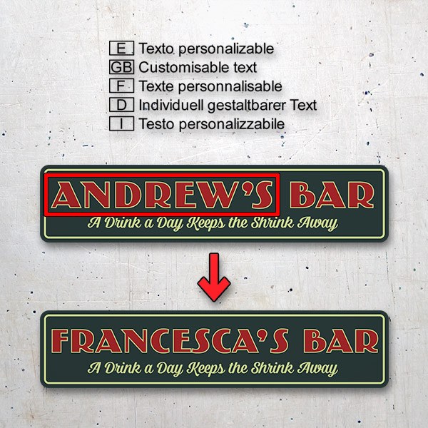 Insegna Personalizzata Bar 3