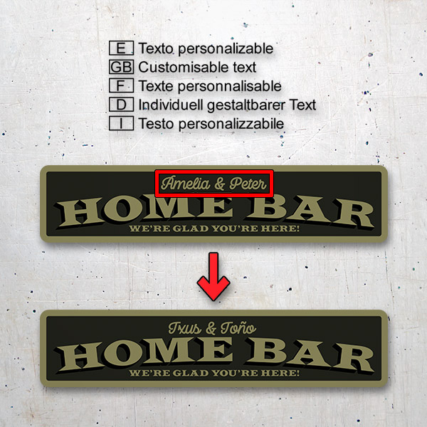 Insegna Personalizzata Home Bar 3