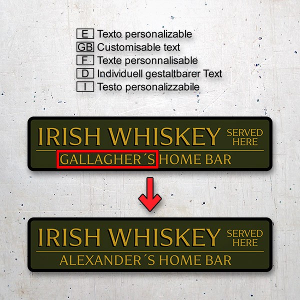 Insegna Personalizzata Irish Whiskey 3