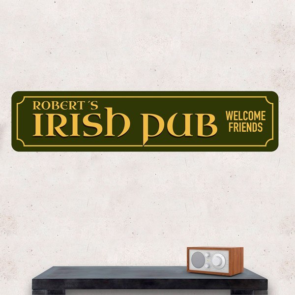 Adesivi Murali: Insegna Personalizzata Irish Pub