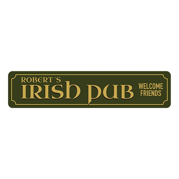 Adesivi Murali: Irish Pub Welcome Friends