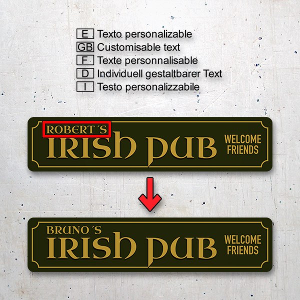 Insegna Personalizzata Irish Pub 3