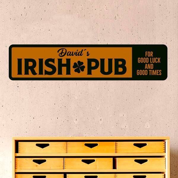 Adesivi Murali: Irish Pub Good Luck and Good Times 1