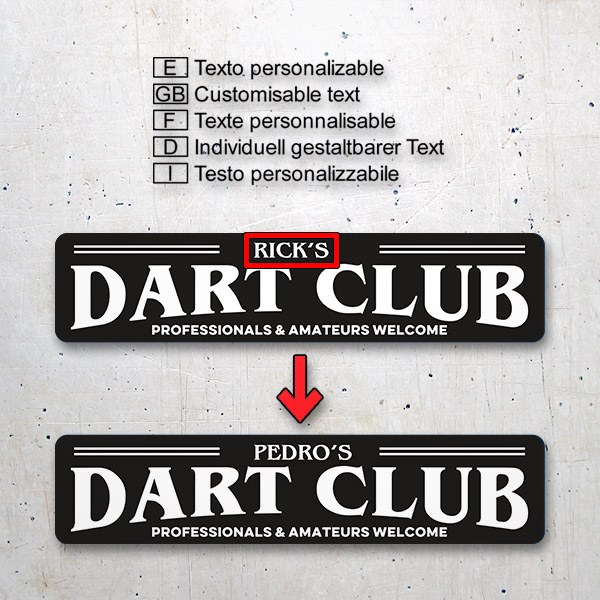 Adesivi Murali: Dart Club