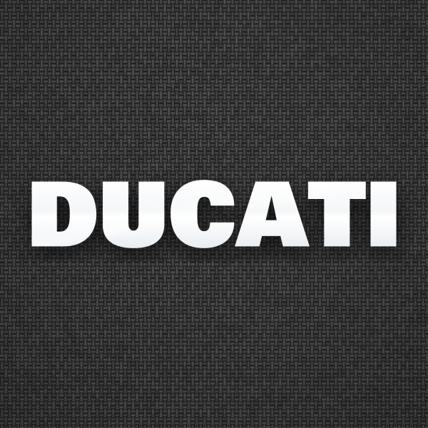 Adesivi per Auto e Moto: Logotipo Ducati dritto