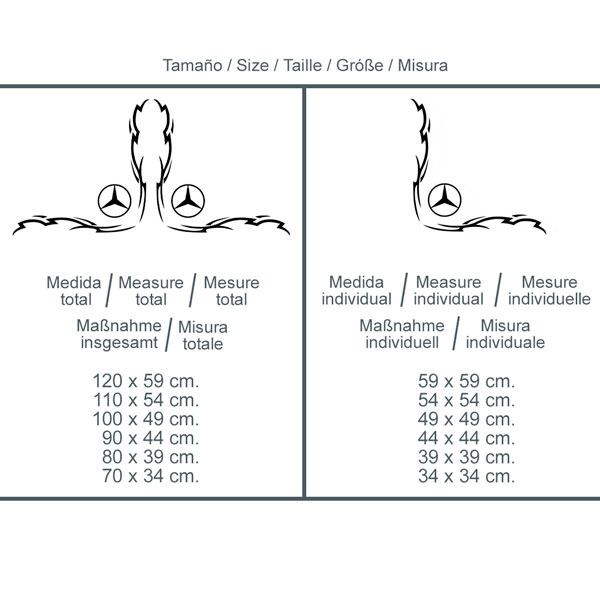 Adesivi per Auto e Moto: Scudo tribale Mercedes per camion