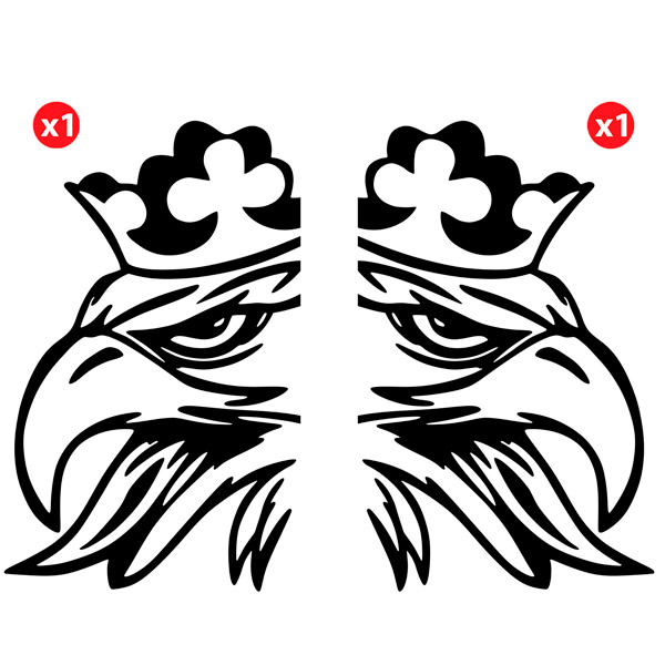 Adesivi Aquila Per Auto E Moto - 2 Pezzi, Materiale PET, 20x4.7 Cm - Foto 6