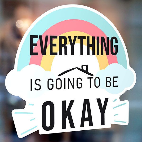 Adesivi Murali: Arcobaleno Everything is going to be okay