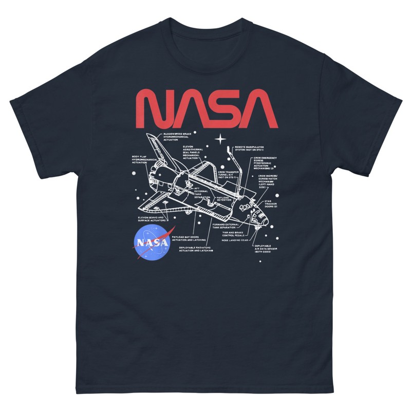 Magliette: Diagramma Shuttle NASA