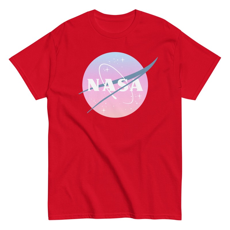 Magliette: Maglietta logo NASA in tonalità rosa