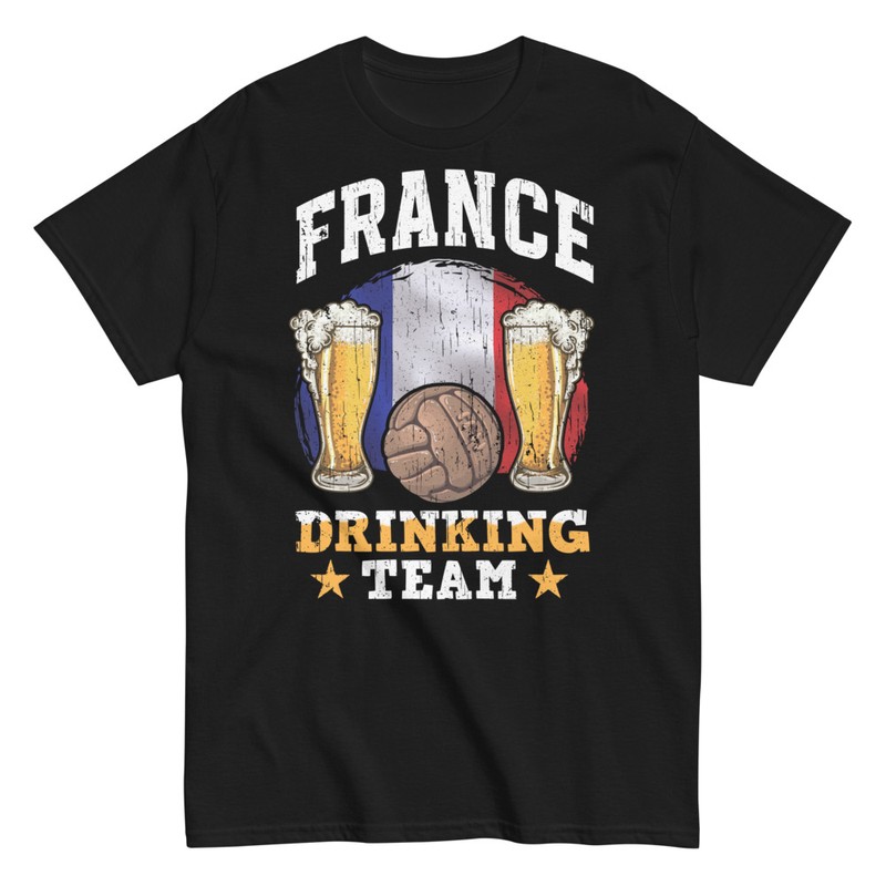 Magliette: Squadra Francese di Birra e Calcio