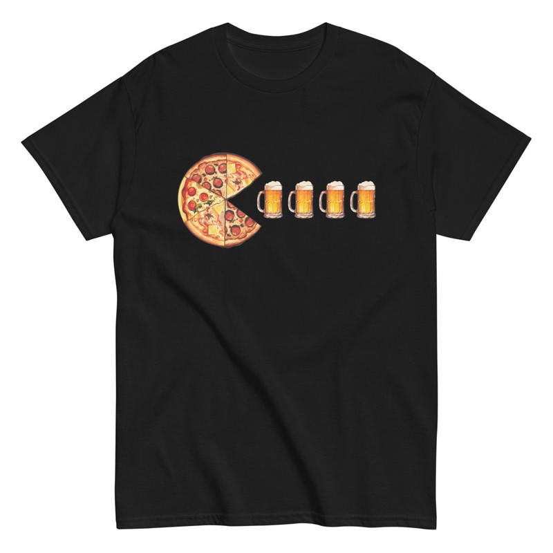 Magliette: Pac-Man Pizza e Birre