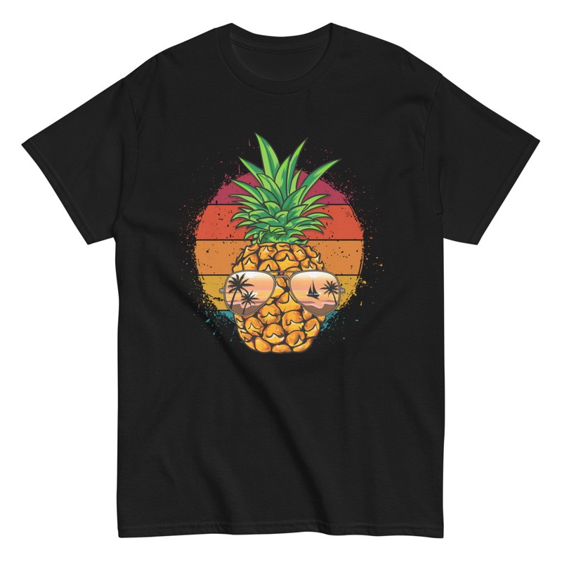 Magliette: Ananas Estiva Occhiali Vintage