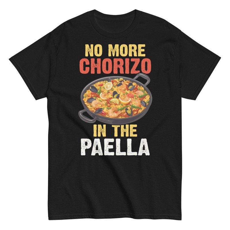 Magliette: Maglietta Divertente Paella Senza Chorizo
