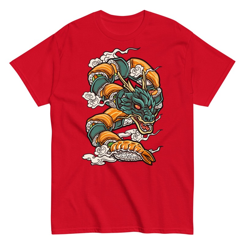 Magliette: Drago Sushi Arte Giapponese