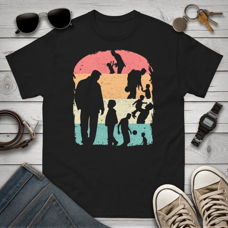 Magliette: Siluette Padre e Figlio Vintage