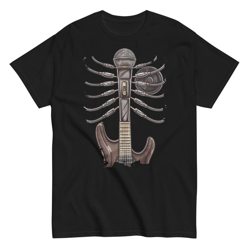 Magliette: Chitarra Elettrica e Microfono Rock