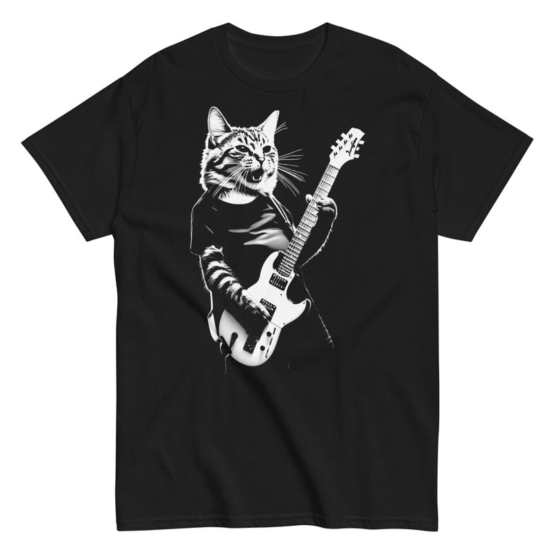 Magliette: Gatto Chitarrista Heavy Metal