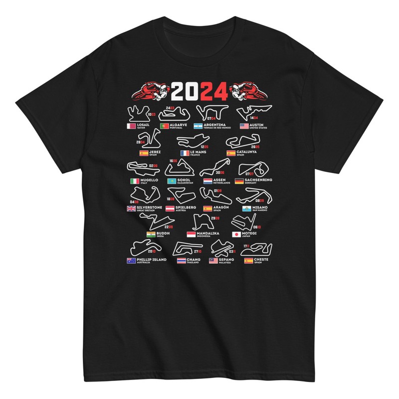 Magliette: Calendario Circuiti MotoGP 2024