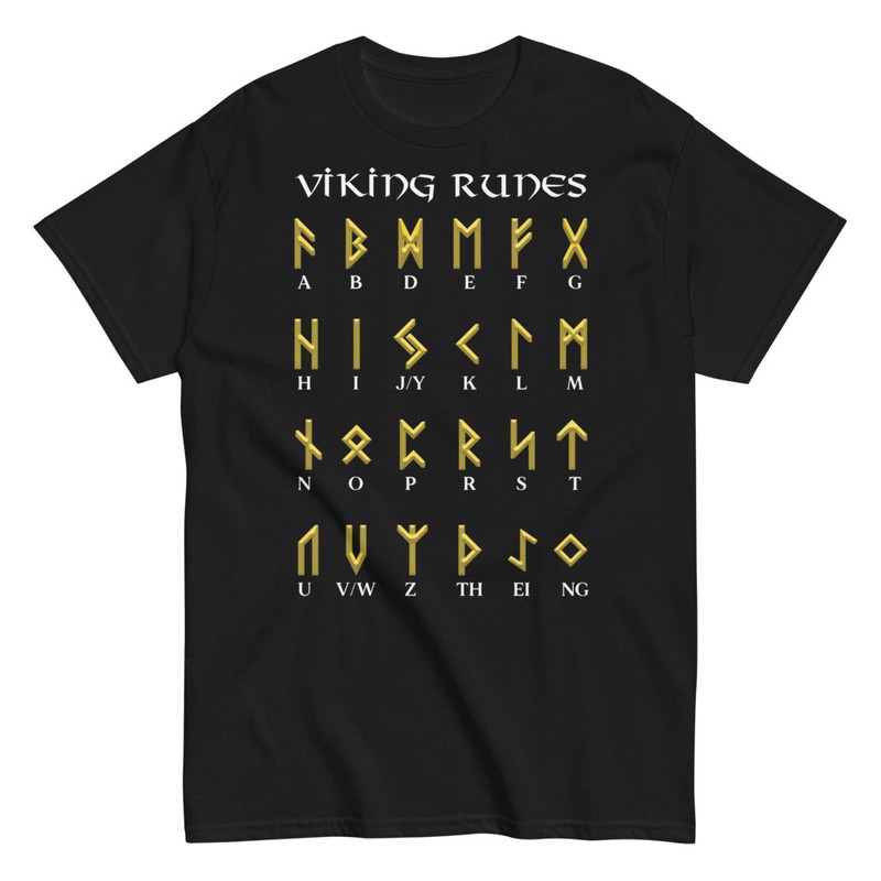 Magliette: Alfabeto Rune Vichinghe