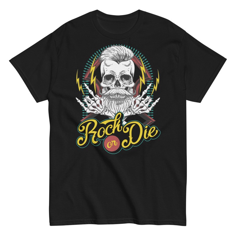 Magliette: Scheletro Hipster Rock or Die