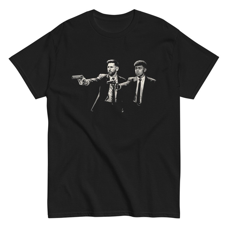Magliette: Messi Yamal Pulp Fiction FC Barcelona