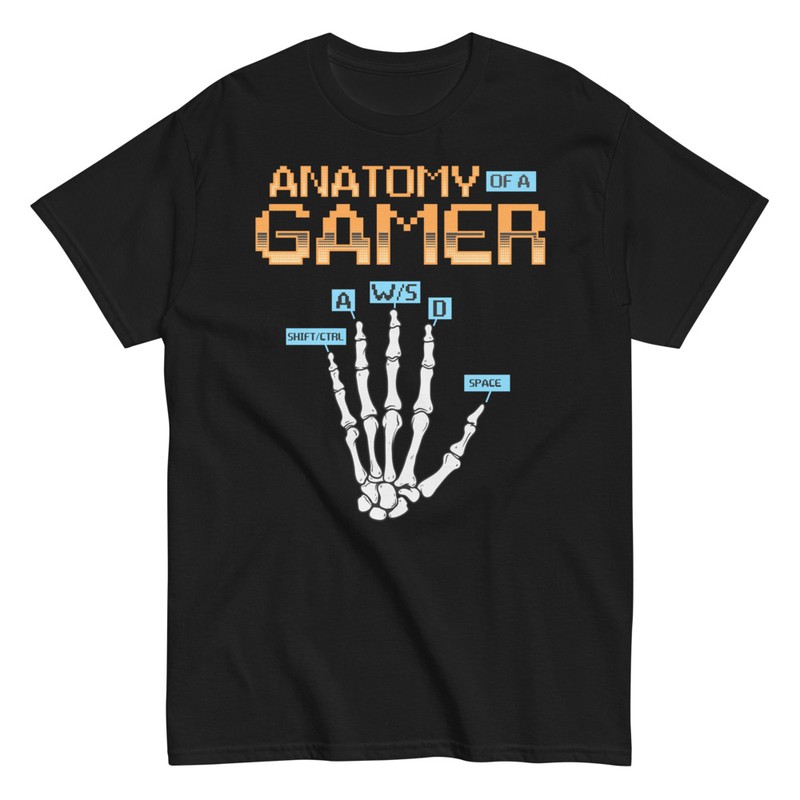 Magliette: Anatomia Gamer Tastiera WASD