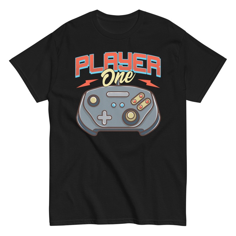 Magliette: Player One Controllo Classico Retro