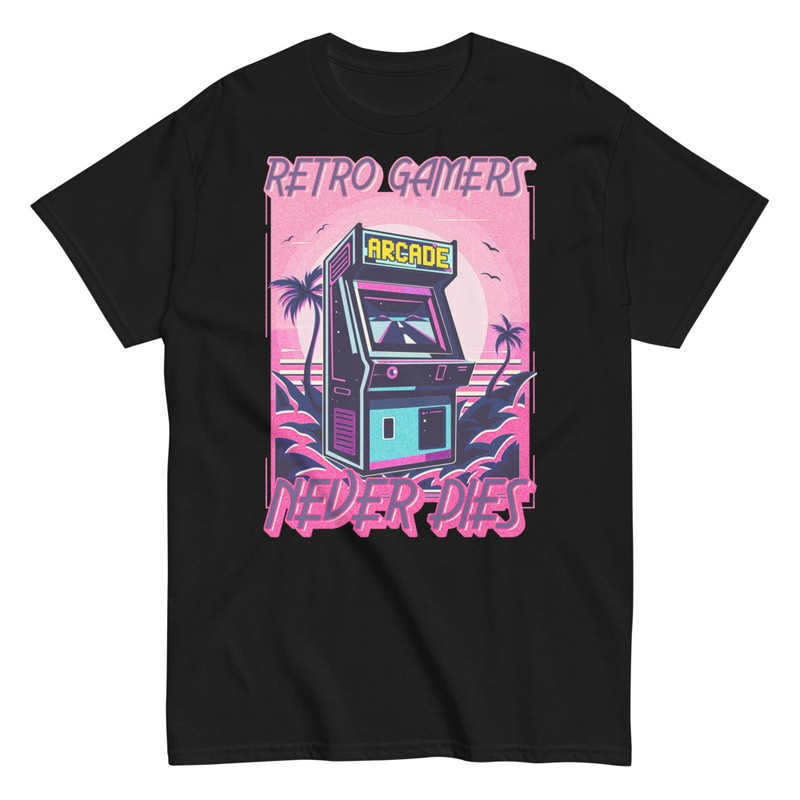 Magliette: Arcade Retro Gamer Never Dies