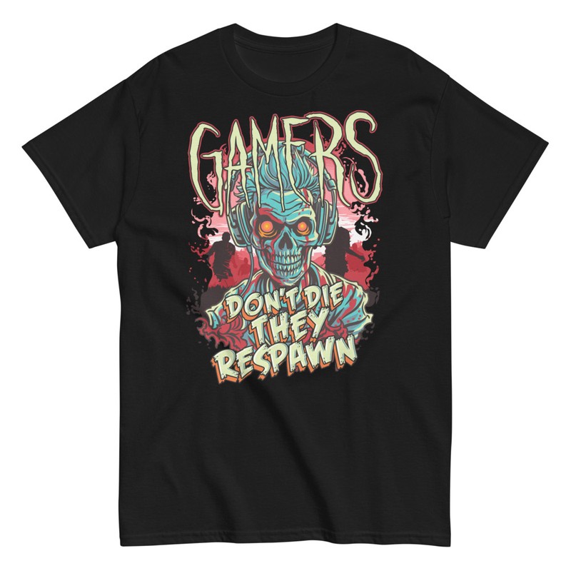 Magliette: Teschio Zombie Gamers Respawn