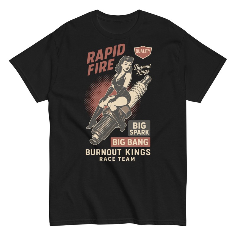 Magliette: Ragazza Pin-up su Buj&iacute;a Retro