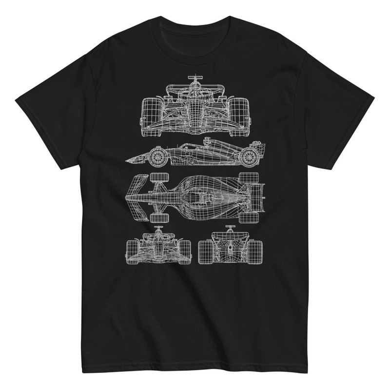 Magliette: Blueprint Tecnico Auto di Formula 1