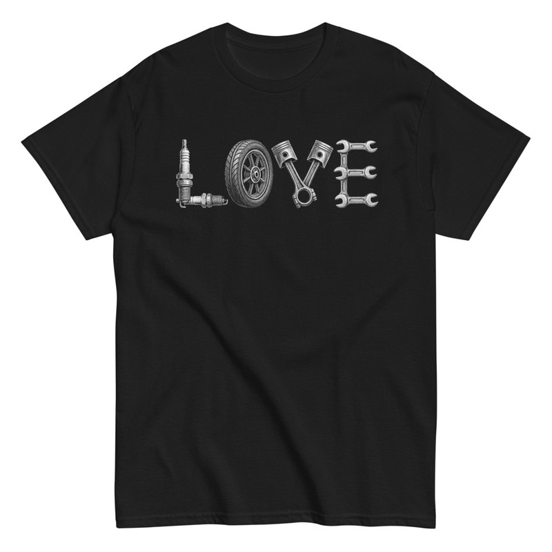 Magliette: Design 'LOVE' Pezzi di Auto