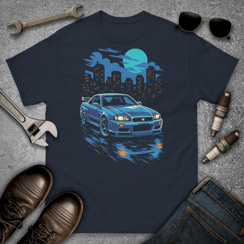 Magliette: Nissan Skyline Tuning Notturno