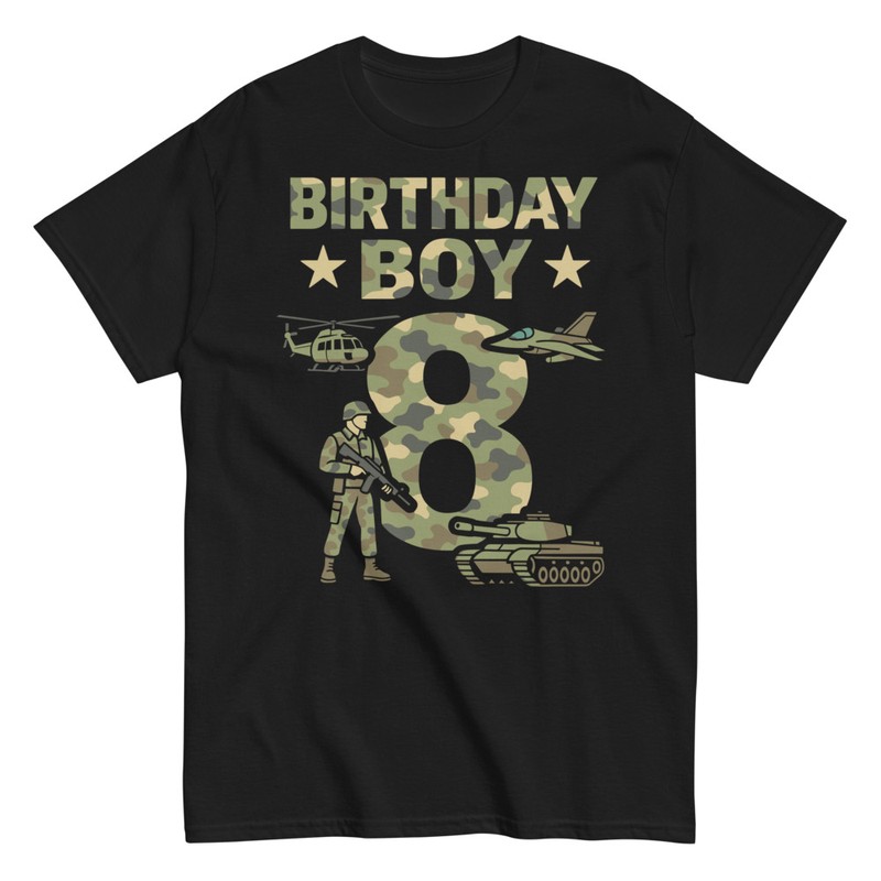 Magliette: Compleanno Militare Bambino 8