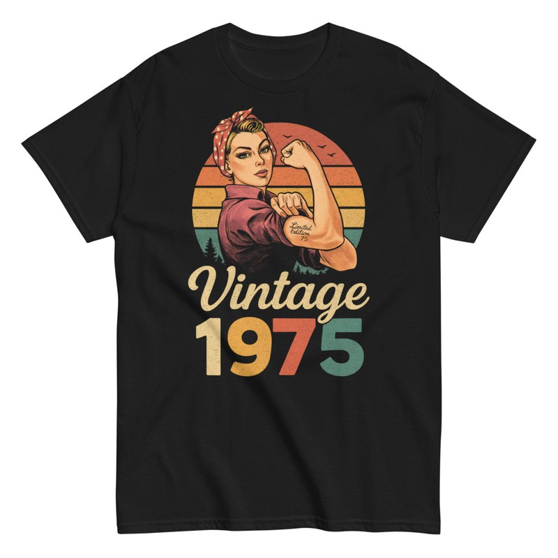 Magliette: Regalo Compleanno 50 Anni Donna Vintage 1975