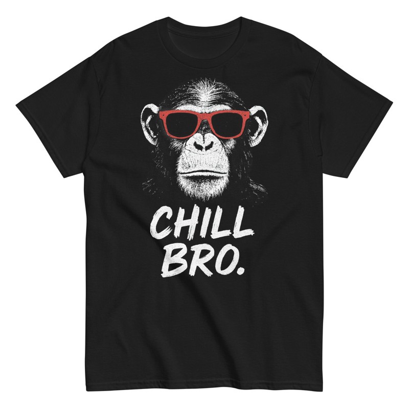 Magliette: Scimmia Divertente Chill Bro